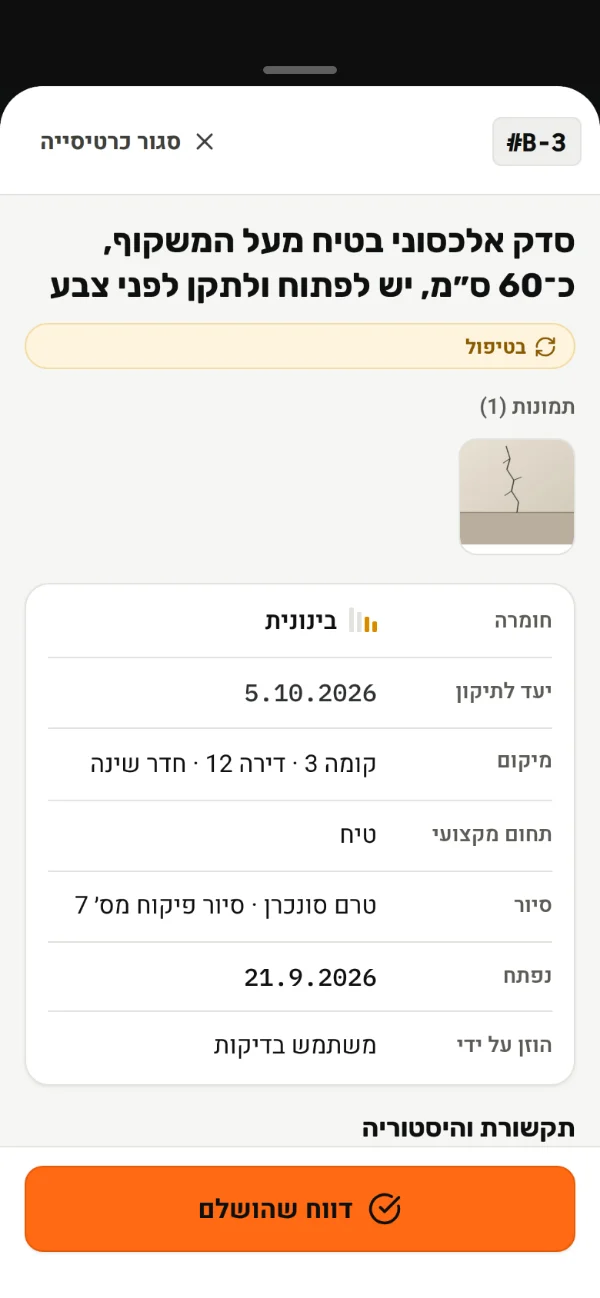 כרטיס ליקוי בטיפול